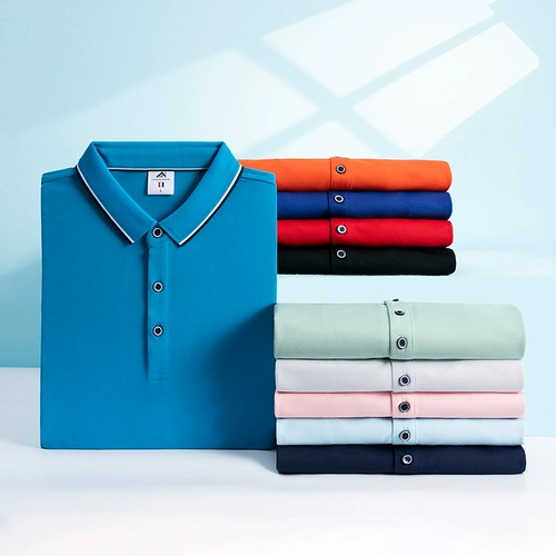 Хлопковая футболка polo для работы, делается под заказ, короткий рукав, с вышивкой, с печатью вашего логотипа