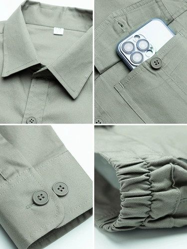 Летний хлопковый тонкий комплект для работы, рабочая одежда, короткий рукав, делается под заказ