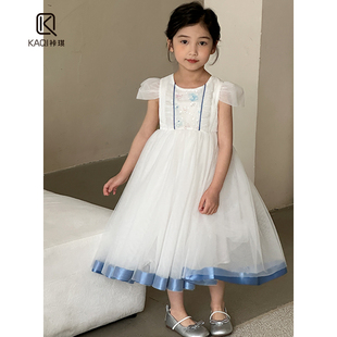 【TK童装】女童夏新款洋气宝宝重工网纱礼服连衣裙61297