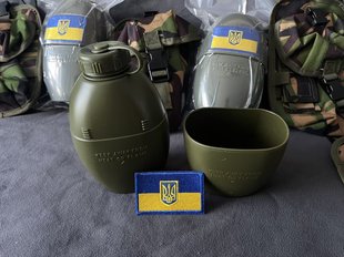 保真库存乌克兰野战水壶便携式英国单兵水壶英式高分子户外水壶