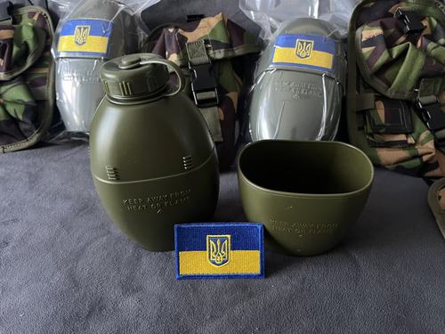 保真库存乌克兰野战水壶便携式英国单兵水壶英式高分子户外水壶