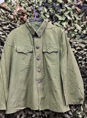 保真老货70年代65式上衣越战使用旧货猫耳洞的确良上衣