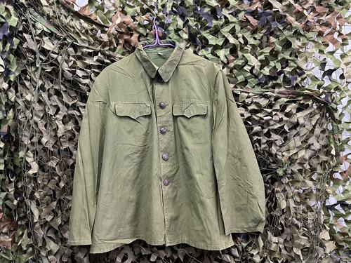 保真老货70年代65式上衣越战使用旧货猫耳洞的确良上衣