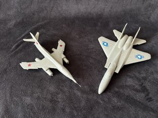 保真70年代苏军雅克28美军F15战机模型塑料敌我识别飞行教具
