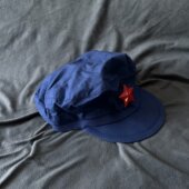 老式 解放帽海蓝色65式 帽配当代新红五星 80年代74式 老货原品70