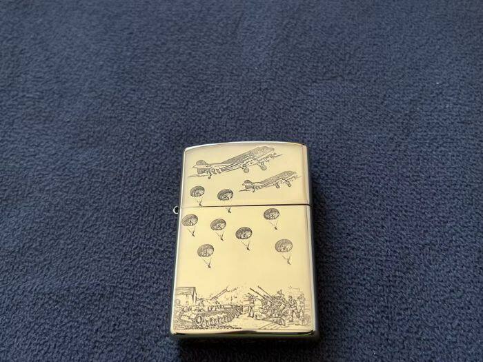 黄铜新制金属二战诺曼底登陆战壕式打火机老式煤油复古美式打火机