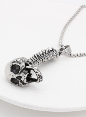 时尚钛钢项链欧美个性复古吊坠