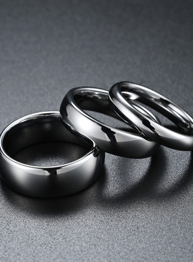 光面戒指钨钢时尚情侣