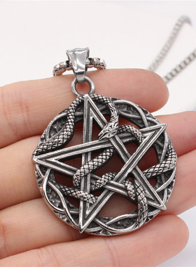 星星项链钛钢吊坠男钛钢