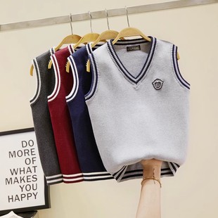 儿童内搭针织马甲春秋款男孩春季内穿宝宝男童毛衣女童贴身背心