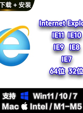ie浏览器安装历史版本旧版本ie软件 支持远程安装 支持win11/10/7