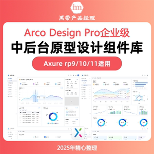 Arco Design Pro中后台原型组件库元件库企业级模板Axure9/10/11