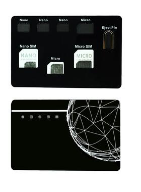 超薄sim卡卡套还原卡盒手机nano卡托卡槽SD卡收纳器小卡转大卡