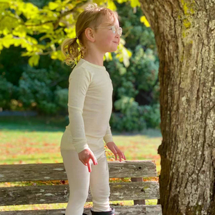 女童套装 美利奴羊毛蚕丝保暖内衣儿童速干长袖 圆领男童秋衣秋裤