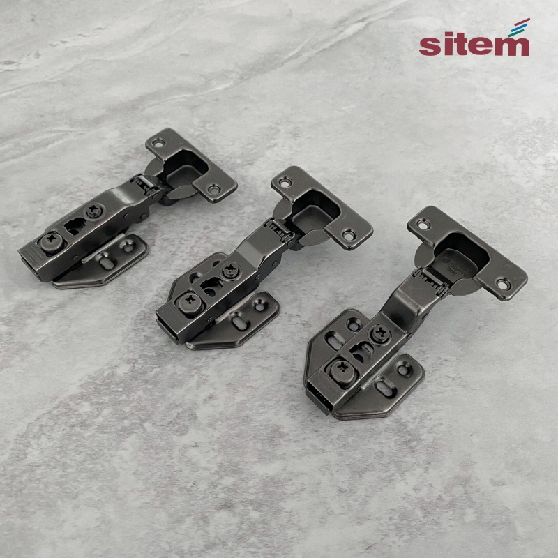 Sitem赛腾35杯薄门阻尼液压缓冲厚门铰链快装脱卸可调卡式黑灰色