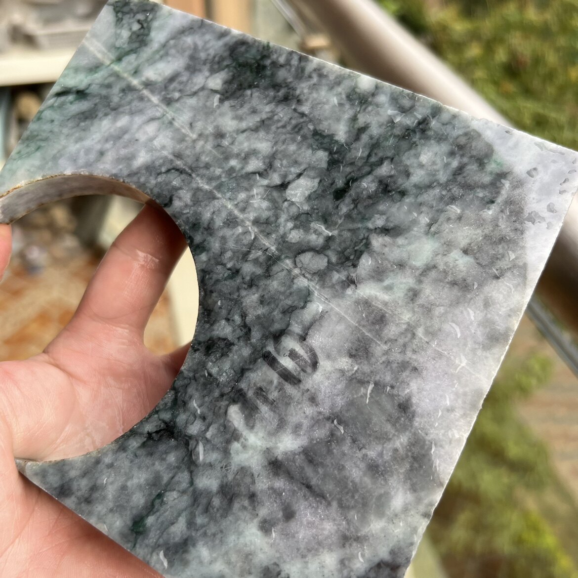 翡翠a货原石乌鸡种牌子片块料加工定制