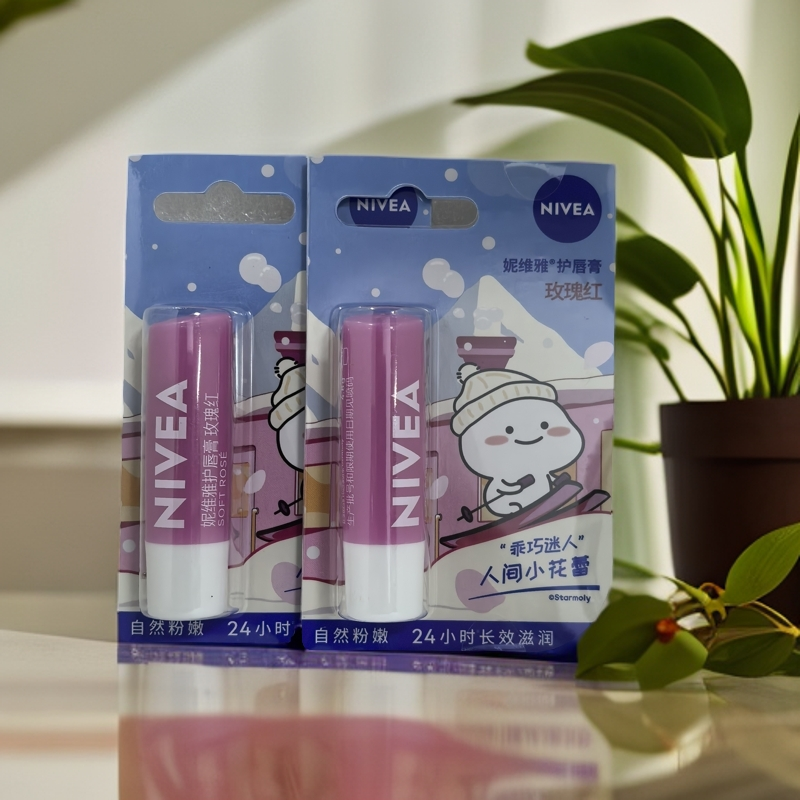 玫瑰红润唇膏妮维雅口红护唇膏