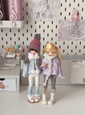 Azone娃衣S M体超可动冬季90羽绒外套Blythe娃衣ob22/24新款套装