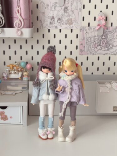 Azone娃衣S M体超可动冬季90羽绒外套Blythe娃衣ob22/24新款套装