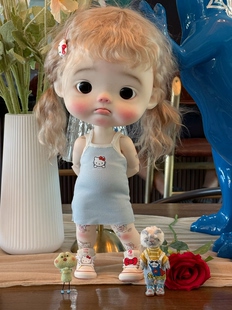 24Azone娃衣胖点体裙子superqbaby 巨妹巨嗒吊带裙blythe小布ob22