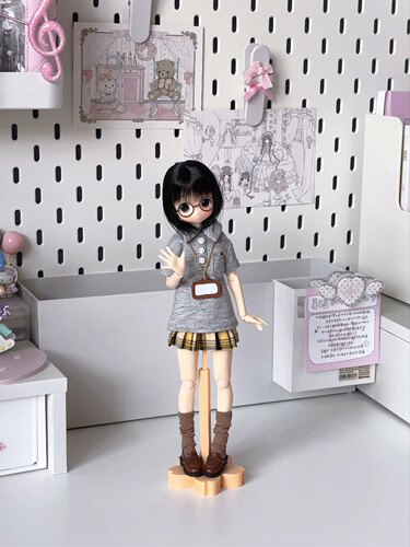 AzoneSM体新款娃衣mamachapp套装Polo衫百褶裙ob22/24光魇特六bjd