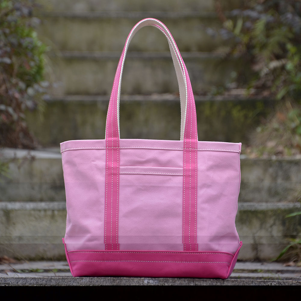 重磅厚硬帆布托特tote包 粉玫色 春夏新款单肩手提uivy原创设计