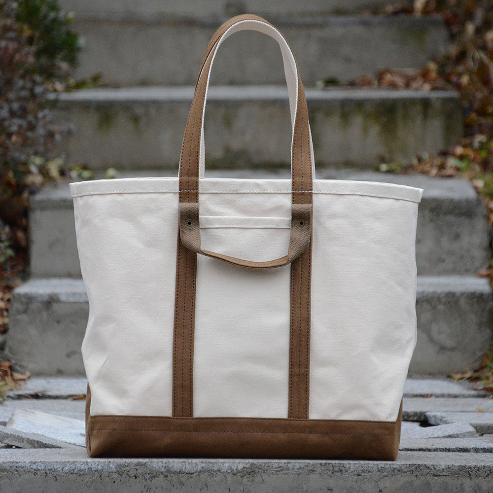 重磅厚帆布托特tote包咖啡色小众个性DIY长短双手提 uivy原创设计