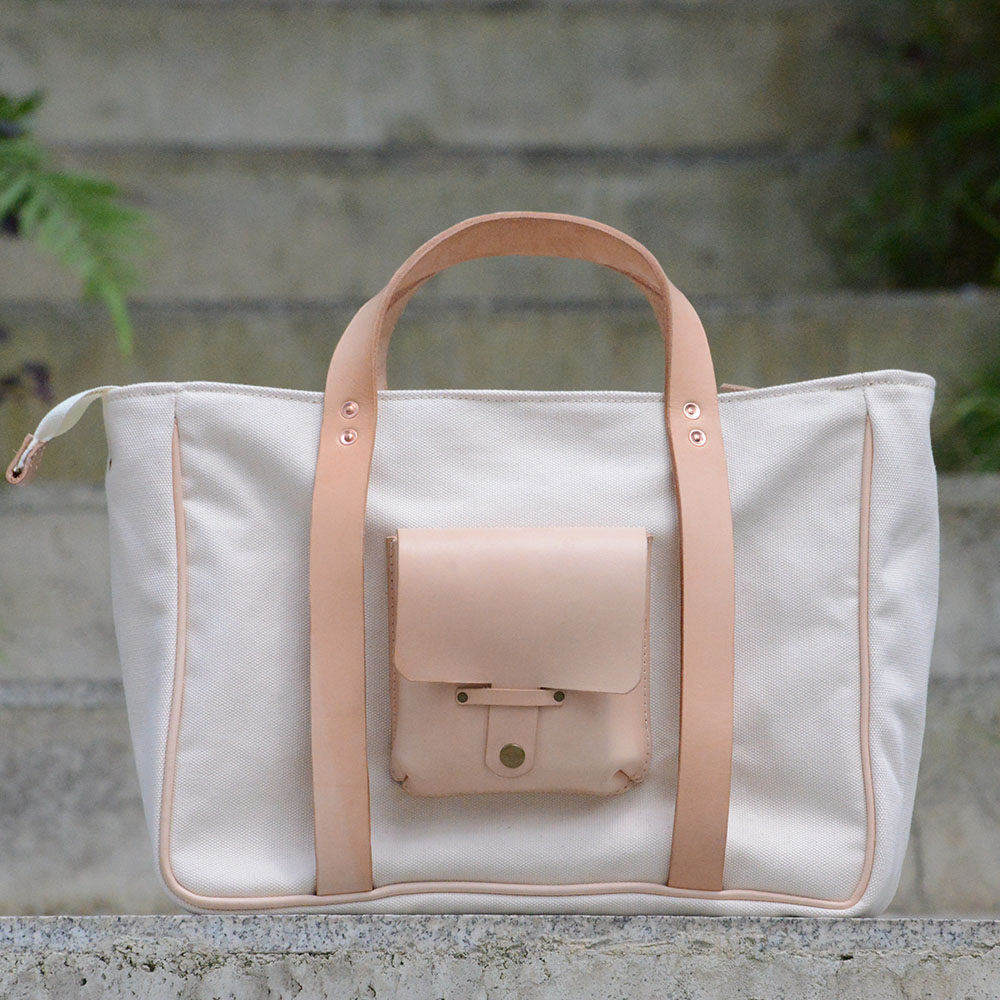 重磅帆布包皮前袋uivy多功能