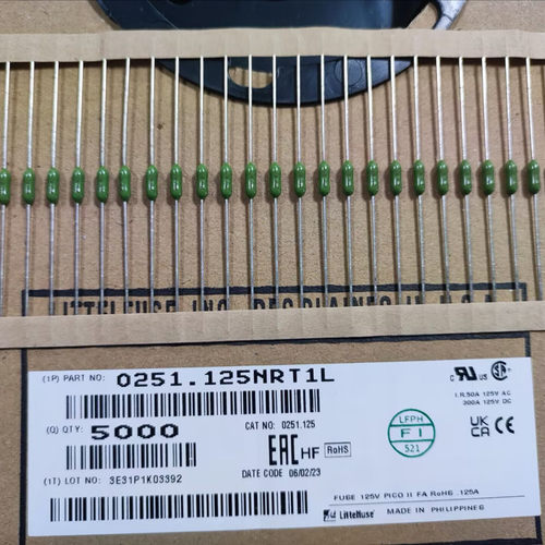 进口 0251.125NRT1L 美国力特电阻式保险丝 0.125A 125mA 1/8A LF