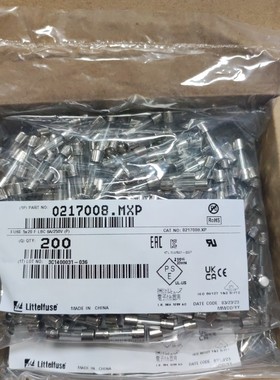 进口5*20美国力特玻璃保险丝LF  T8AL250VP  0218008.MXP