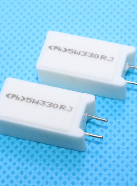 5W330RJ 进口水泥电阻 功率电阻 直插水泥电阻 5W330欧姆 立式