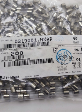 美国力特5*20玻璃保险丝 LF.T1AE250VP  0219001.MXAP 慢断延时