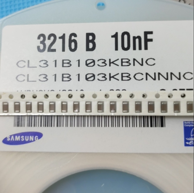 1206贴片三星电容3216B10nF 50V 10%CL31B103KBCNNNC(出售100片)