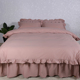 床裙式 四件套100全棉纯棉高级感粉色床罩款 荷叶边被套床上床品
