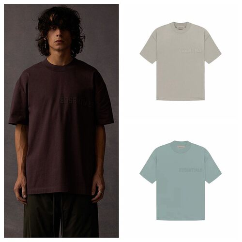 过验Essentials硅胶LOGO短袖T恤