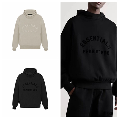 过验ESSENTIALS硅胶字母连帽卫衣