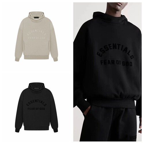 过验ESSENTIALS硅胶字母连帽卫衣