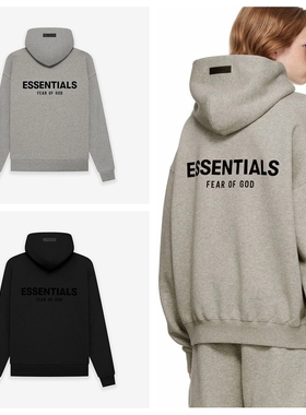 过验ESSENTIALS字母LOGO加绒S22连帽卫衣男女同款FOG复线外套帽衫