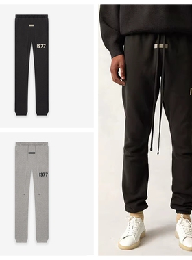 过验ESSENTIALS高街1977加绒22SS束脚卫裤男女FOG复线宽松休闲裤