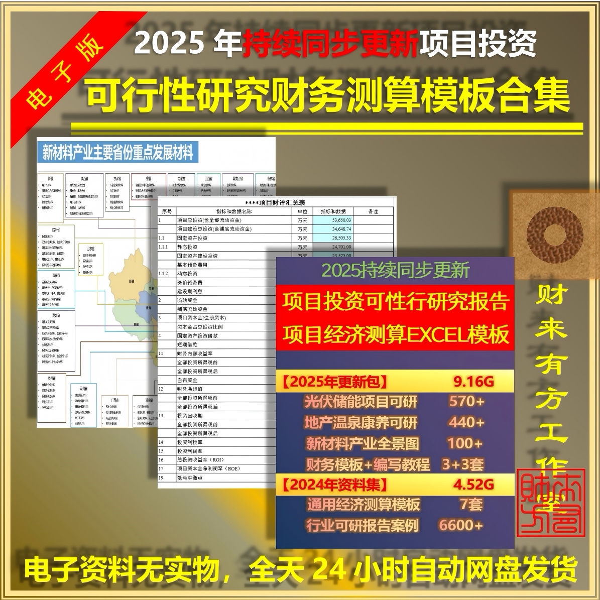 可研财务分析excel模板可编辑
