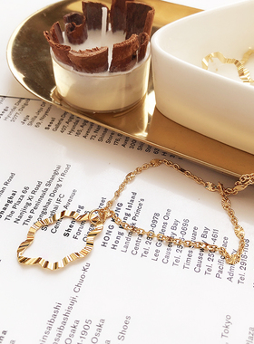 设计师银镀金肌理百搭项链