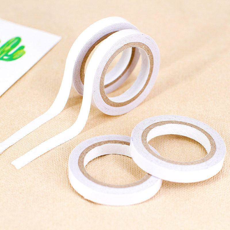 6米长8mm宽强力小口径双面胶办公胶带棉纸易撕热熔两面胶