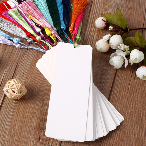 手绘DIY空白书签卡片