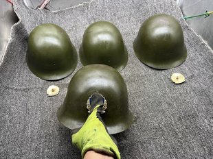 保真旧货80年代衙役版中期大耳80盔头盔防弹钢盔80盔摩托车安全帽