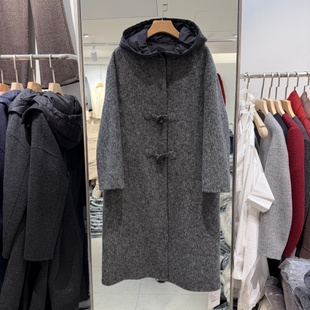 2025年冬装新款时尚女装两件套双面羊绒大衣内搭羽绒服马夹保暖潮