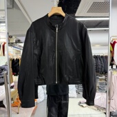 2026年春装 百搭显瘦简约百搭 PU皮外套机车服皮衣短款 新款 流行女装