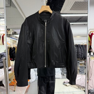 PU皮外套机车服皮衣短款 流行女装 百搭显瘦简约百搭 新款 2026年春装