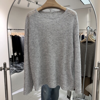 2025年秋装新款流行女装山羊绒毛衣羊毛衫亮晶晶面料慵懒风显气质