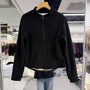 立领小蛮腰发热双面绒外套上衣2025年冬装新款内搭外穿修身显瘦潮