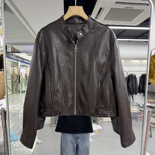 超柔软蛋白皮PU皮衣外套机车服百搭显瘦潮 流行女装 2025年秋装 新款